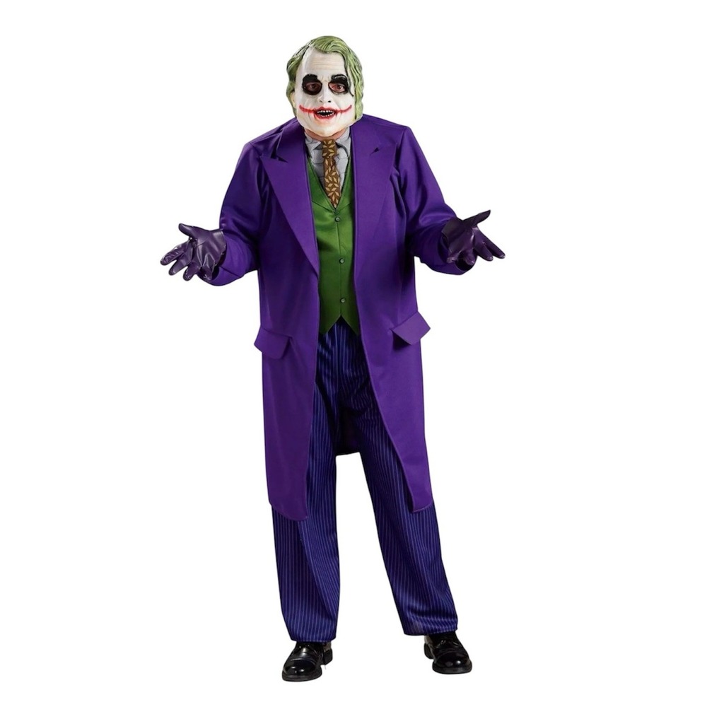 The Joker Adult Men's Costume Size XL Batman DC Villain Halloween Dark Night